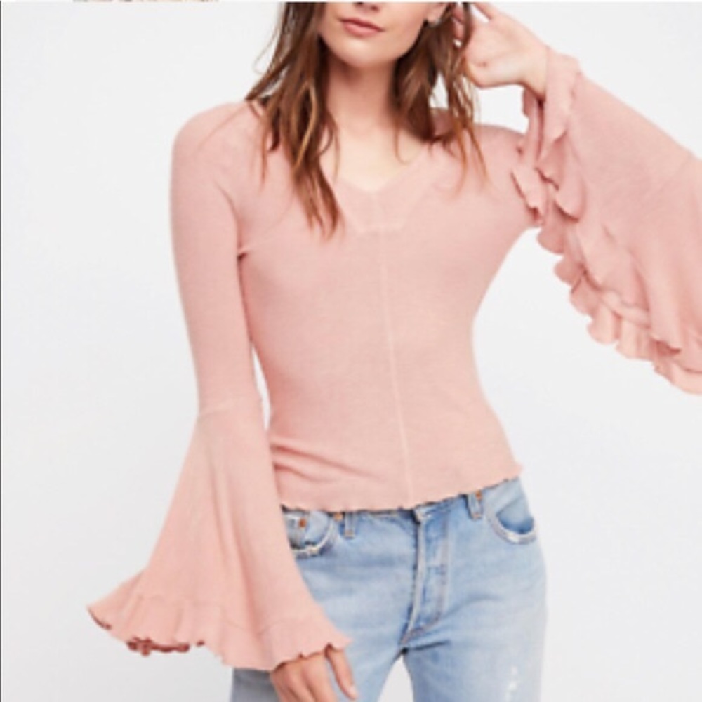 Free People Intimately Bell Sleeve Top